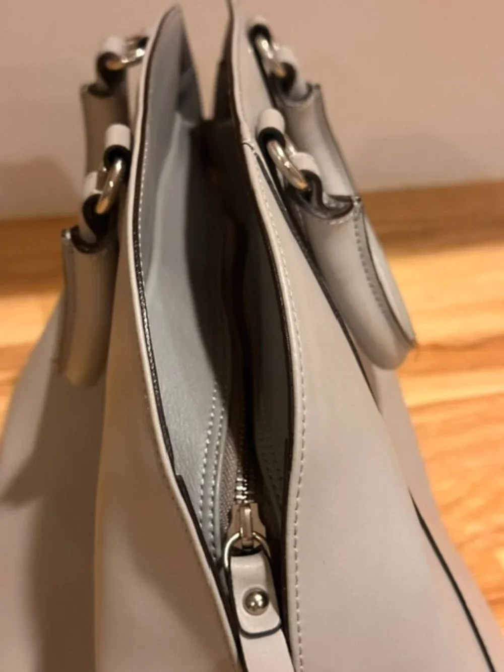 Maddalena Scanu | Italian Boutique Brand Structured Satchel Top Handle Pale Blue